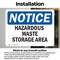 Signmission Hazardous Waste Storage Area OSHA Notice Sign, Vinyl Decal, 10in W x 7in L, 2PK OS-2PACK-NS-D-710-L-13346 - alternate 7